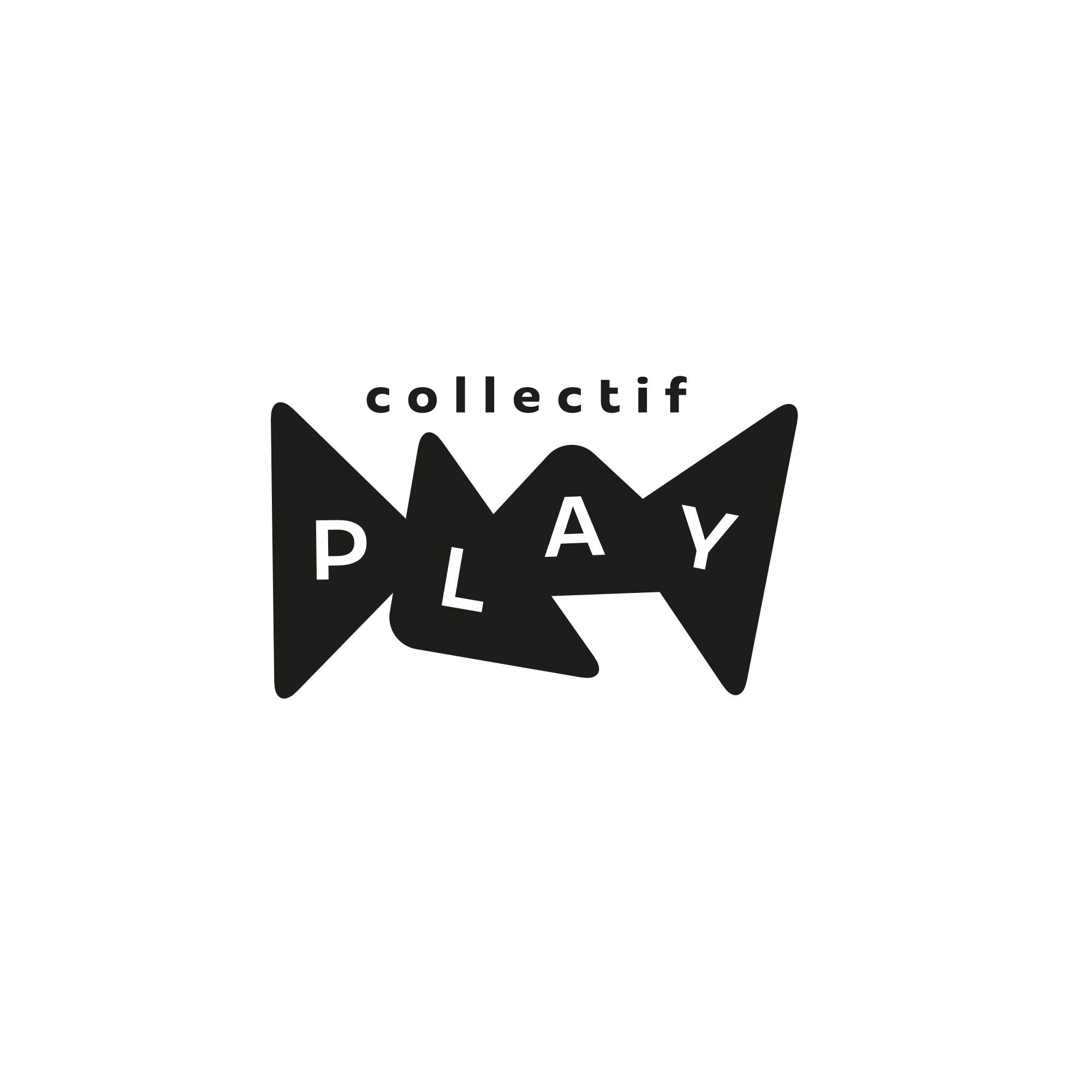Logo du Collectif PLAY en noir et blanc